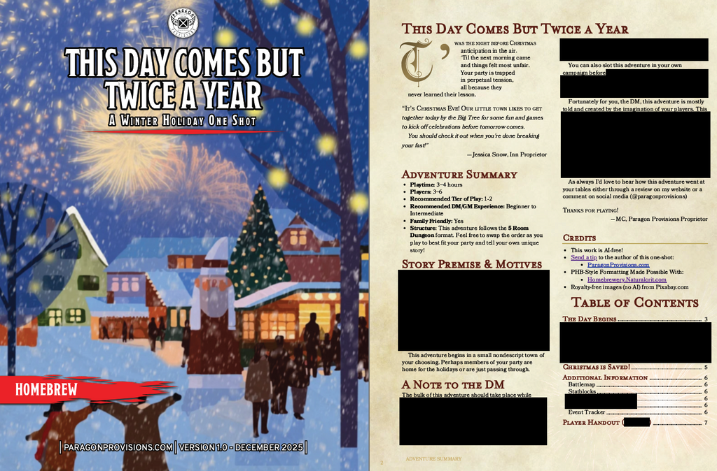2025 Christmas One Shot: "Twice a Year" (D&D 5e)