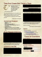 2025 Christmas One Shot: "Twice a Year" (D&D 5e)