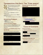 2025 Thanksgiving One-Shot Adventure: "The Turk-rasque" (D&D 5e)